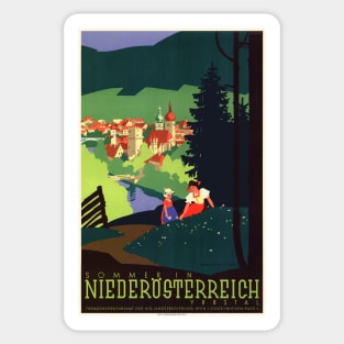 Sommer in Niederösterreich Austria Vintage Poster 1930s Sticker